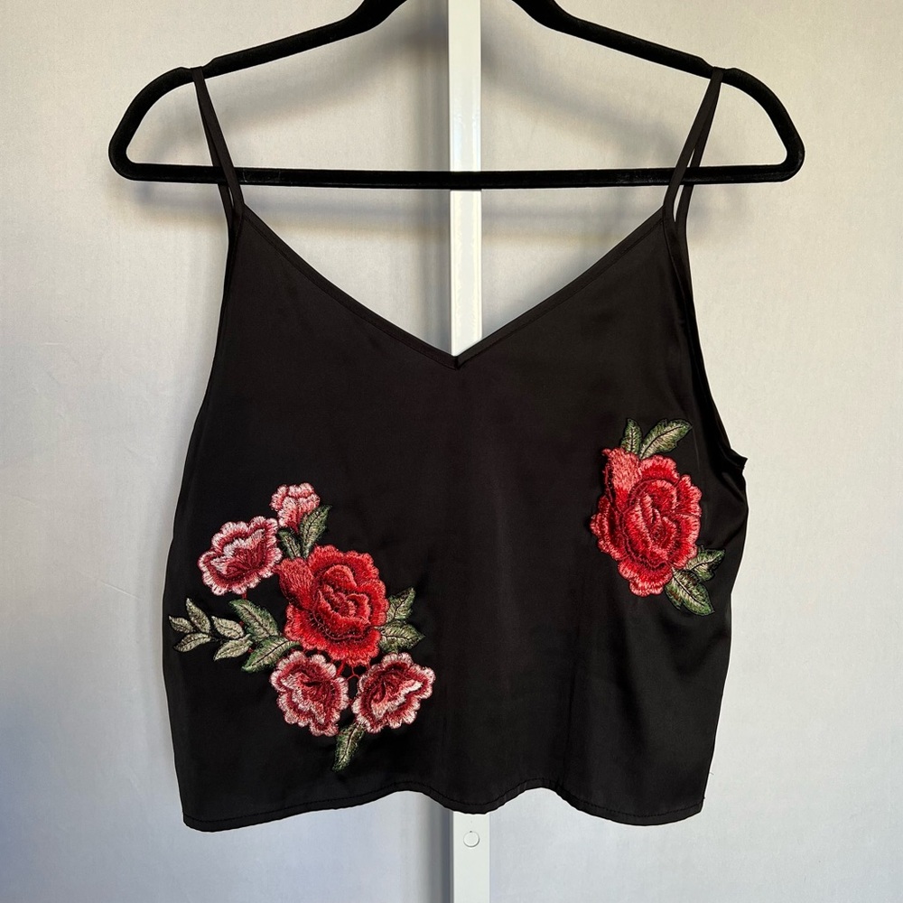 Vintage Y2K Rose Top Size S - Picture 2 of 6
